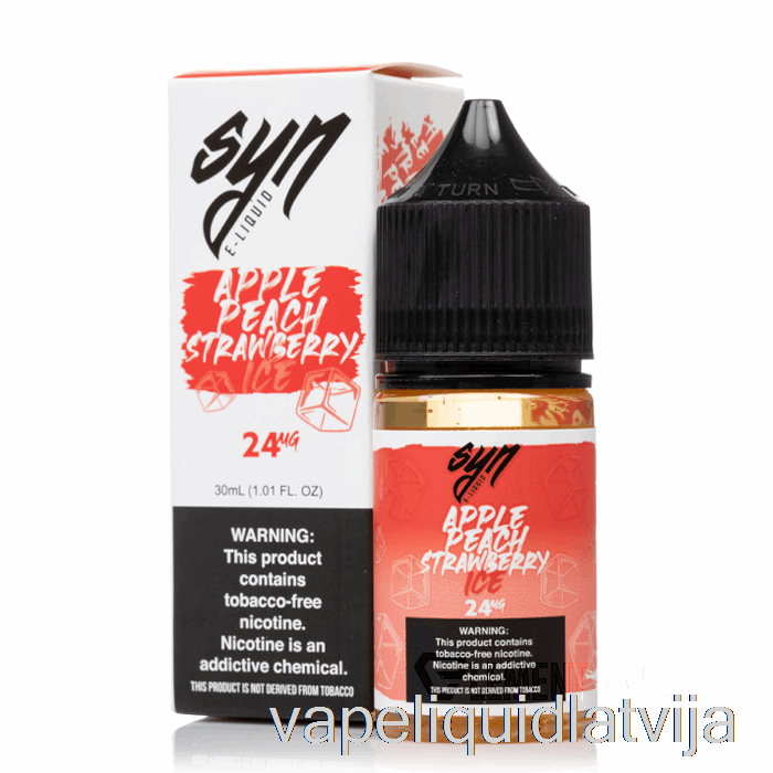 Ledus ābolu Persiku Zemeņu - Sin Sāls - 30ml 48mg Vape šķidrums